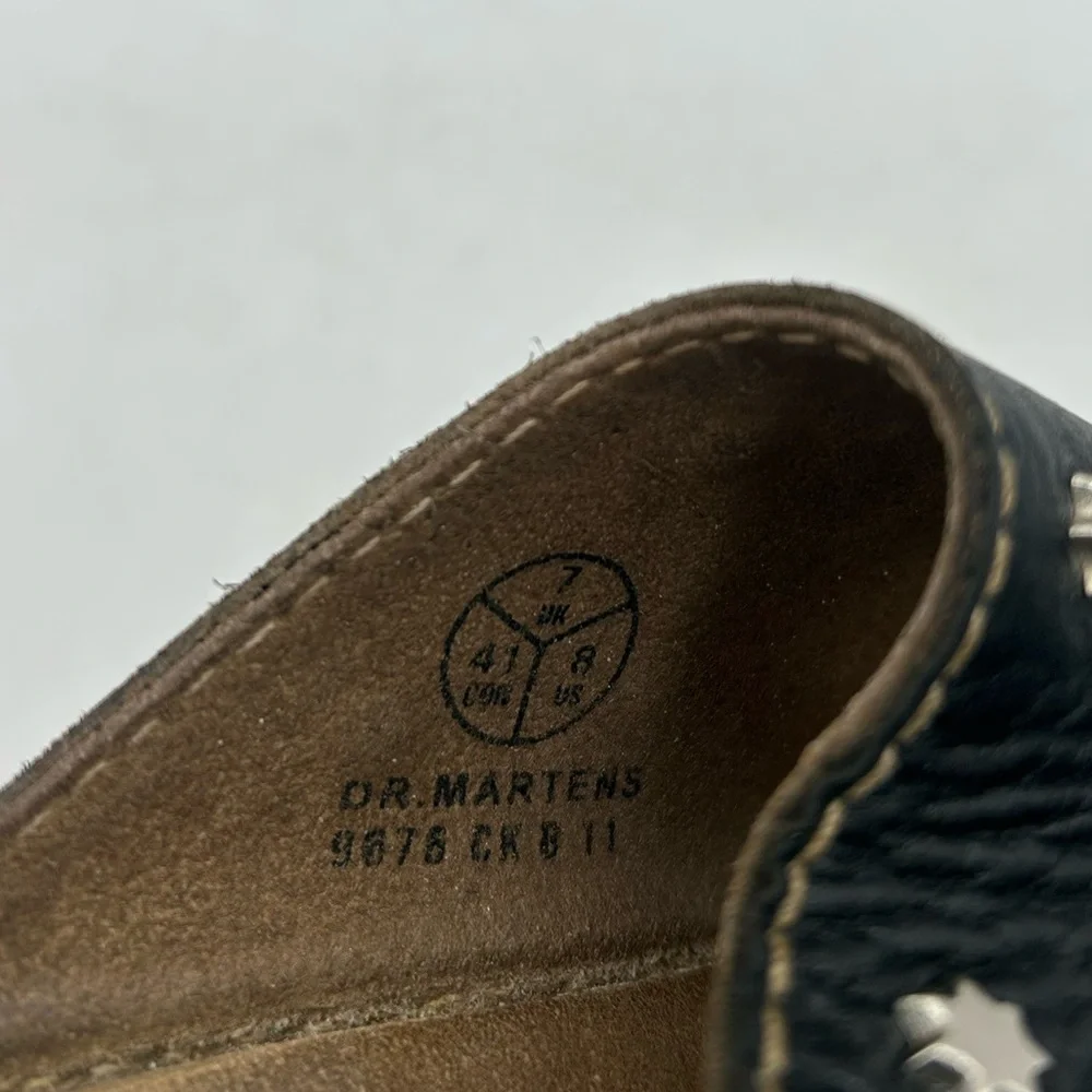 RARE vintage Dr Marten Star Cut Out Studded Slides Made In England Dunnet Sandal - Picture 14 of 17